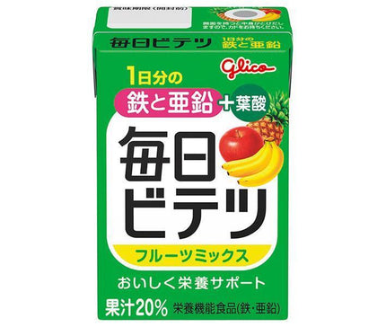 江崎グリコ 毎日ビテツ フルーツミックス 100ml紙パック×15本入