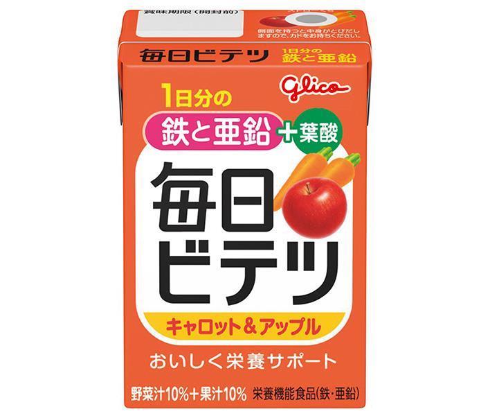 Ezaki Glico Daily Bitetsu Carrot & Apple 100ml paper pack x 15 bottles 