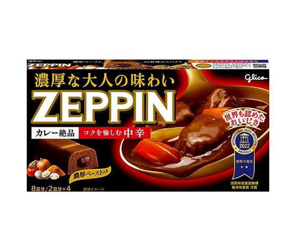 Ezaki Glico Curry ZEPPIN Medium Spicy 175g x 10 pieces [Shipped in Japan]