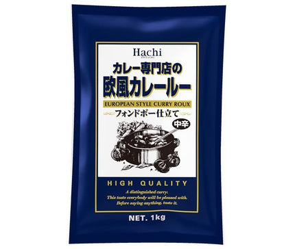 Hachi Foods Curry Specialty Store European Style Curry Roux Medium Spicy 1kg x 12 pieces [Shipped in Japan]