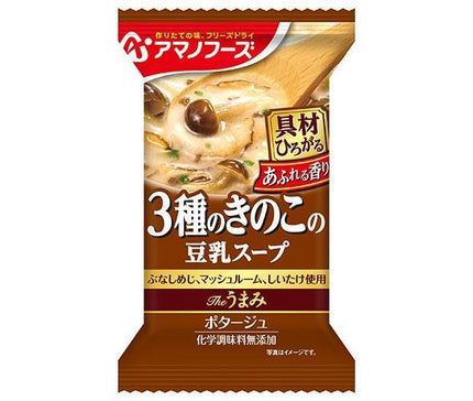 Amano Foods Freeze Dry The Umami 3 Kinds of Mushroom Soy Milk Soup 10 servings x 6 boxes [shipped in Japan]