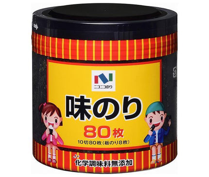Niconico Nori Flavored Nori Tabletop 10-cut 80 sheets (8 sheets of seaweed) x 15 pieces [Shipped in Japan]