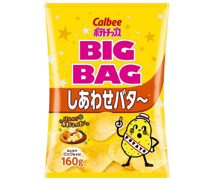 Calbee BIG BAG Potato Chips Happy Butter ~ 160g x 12 bags [shipped in Japan]