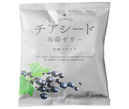 Wakasho Chia Seed Konnyaku Jelly Fermented Plus Blackcurrant 10 pieces x 12 bags [Shipped in Japan]