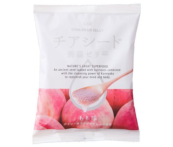Wakasho Chia Seed Konnyaku Jelly Peach Flavor 10 pieces x 12 bags [Shipped in Japan]