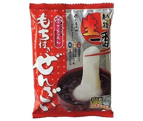 Tanio Food Industry Zenzai with mochi, 2 servings, 160g x 12 bags [shipped in Japan]