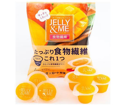 Hokushin Foods JELLY&ME Dietary Fiber Mango Jelly (21g x 7 pieces) x 12 pieces [Shipped in Japan]