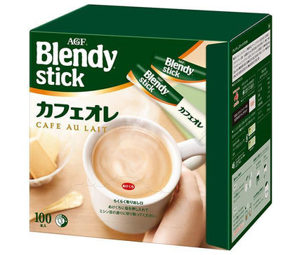 AGF Blendy Stick Cafe au lait (8.8g x 100 pieces) x 4 boxes [shipped in Japan]