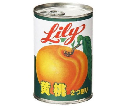 Lily Corporation Lily Lily Yellow Peach No. 4 Can 410g x 24 pieces [Shipped in Japan]