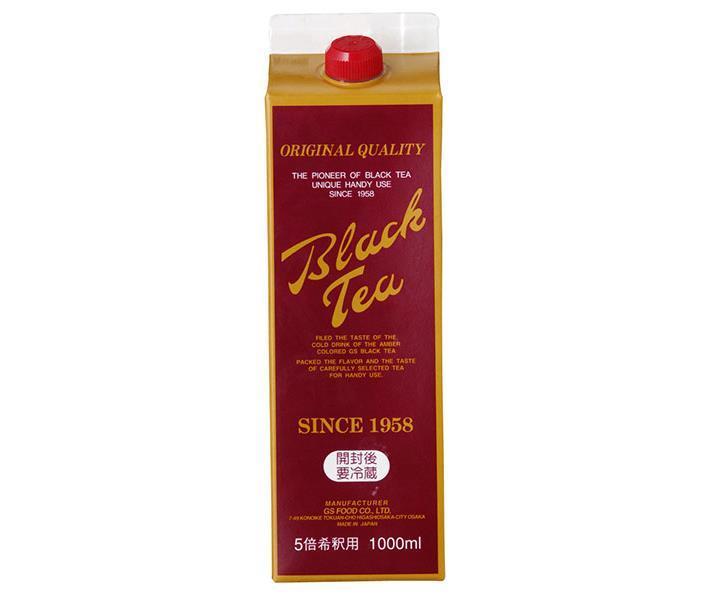 GS Food GS Black Tea L Sweetened 1000ml paper pack x 12 pieces [Shipped in Japan]