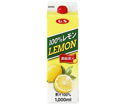 GS Food GS 100% Lemon 1000ml paper pack x 6 bottles [shipped in Japan]