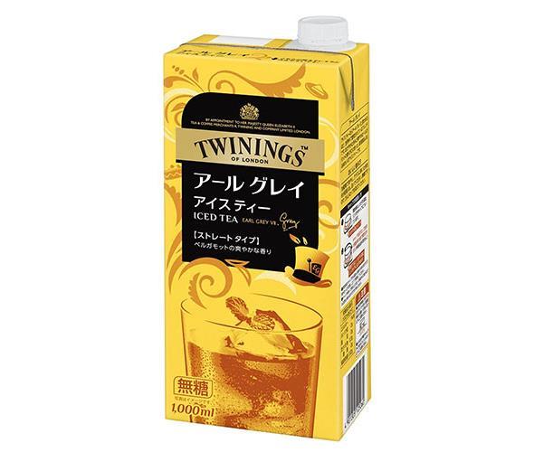 Kataoka Bussan Twinings Iced Tea Earl Gray (sugar-free) 1000ml paper pack x 6 bottles [shipped in Japan]