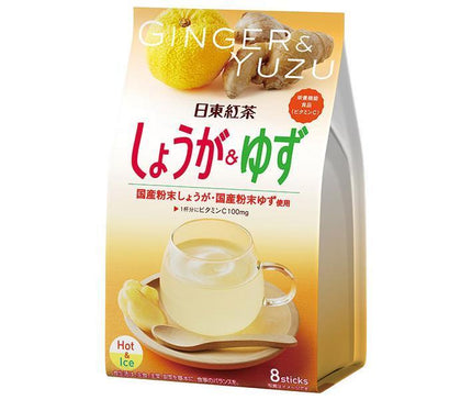 Mitsui Norin Nitto Black Tea Ginger & Yuzu (9.8g x 8 bottles) x 24 (6 x 4) bags [Shipped in Japan]