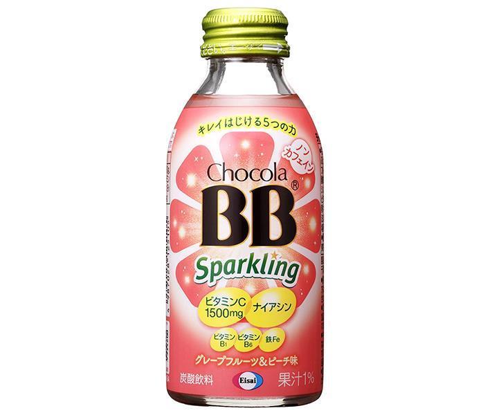 Eisai Chocola BB Sparkling Grapefruit & Peach Flavor 140ml bottle x 24 bottles [Shipped in Japan]