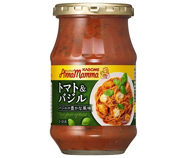 カゴメ アンナマンマ トマト＆バジル 330g瓶×12(6×2)本入【日本出荷】