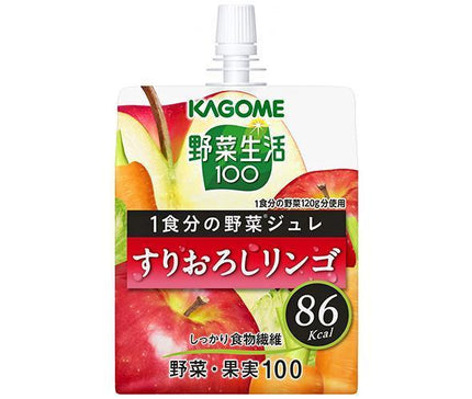 Kagome Vegetable Life 100 One serving of vegetable jelly, grated apple, 180g pouch x 30 pieces 