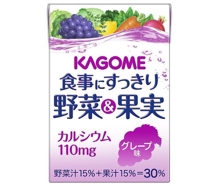 Kagome Calcium de légumes et de fruits pour des repas rafraîchissants Saveur de raisin Paquet de papier de 100 ml x 36 pièces 