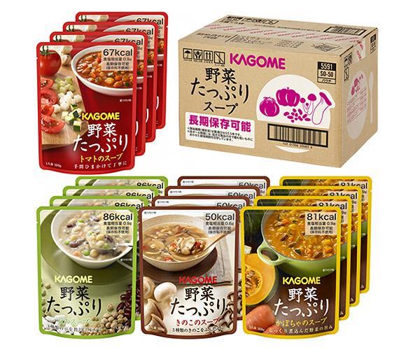 カゴメ 野菜たっぷりスープセット SO-50 160g×16袋×1箱入【日本出荷】