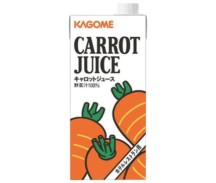 [11/25~ 10% OFF all products!!] Kagome Carrot Juice (for hotel restaurants) 1L paper pack x 6 bottles