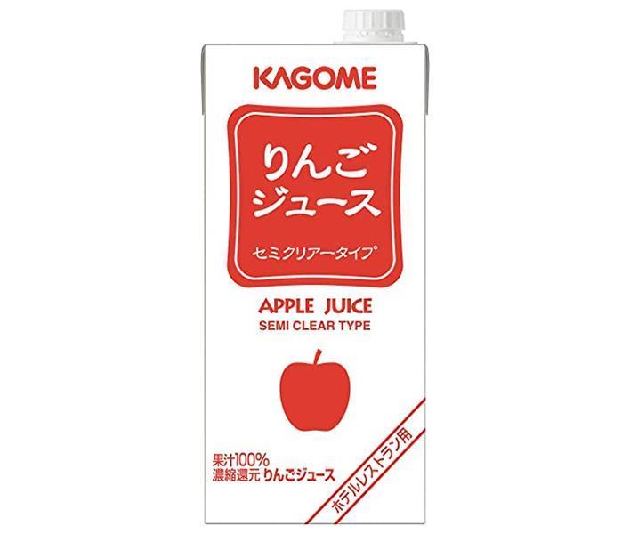 [11/25~ 全商品10%OFF!!] カゴメ りんごジュース（ホテルレストラン用） 1L紙パック×6本入