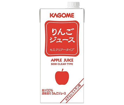 [11/25~ 10% off all products!!] Kagome Apple Juice (for hotel restaurants) 1L paper carton x 6 bottles