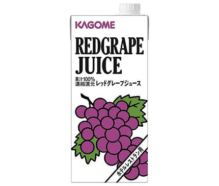 [11/25~ 10% OFF all products!!] Kagome Red Grape Juice (for hotel restaurants) 1L paper pack x 6 bottles