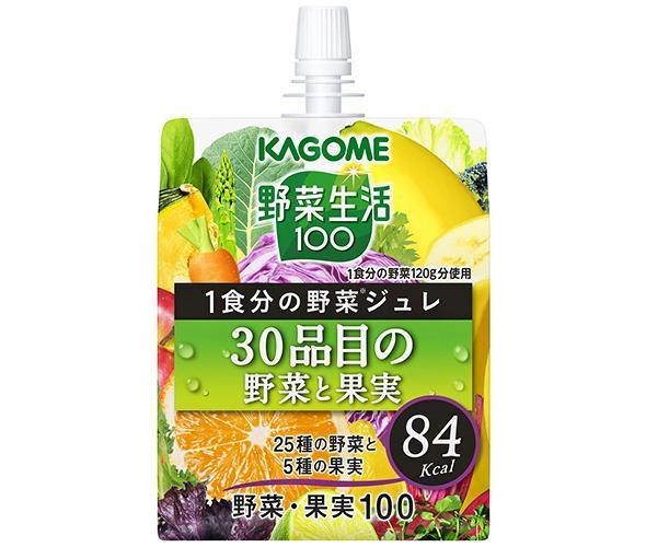 Kagome Yasai Seikatsu 100 1 portion de gelée végétale 30 légumes et fruits Sachet de 180 g x 30 bouteilles 