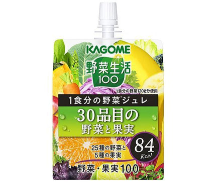 Kagome Vegetable Life 100 One serving of vegetable jelly, 30 types of vegetables and fruits, 180g pouch x 30 pieces 