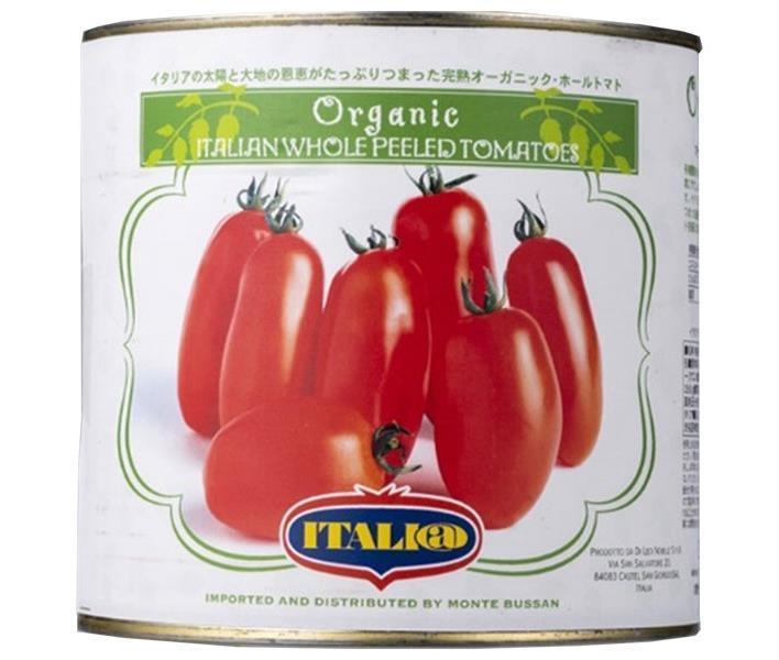 Monte Bussan Italianto Organic Whole Tomatoes 2.55kg cans x 6 pieces [Shipped in Japan]