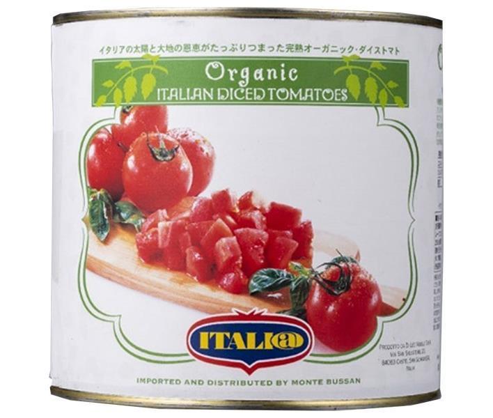 Monte Bussan Italianto Organic Diced Tomatoes 2.55kg cans x 6 pieces [shipped in Japan]