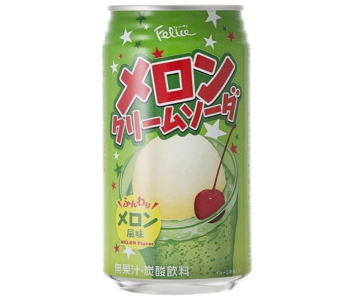 Tominaga Boeki Felice Melon Cream Soda 350ml can x 24 bottles [shipped in Japan]