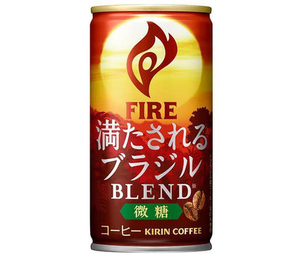 Kirin FIRE Satisfied Brazilian Blend Fine Sugar 185g can x 30 pieces [Shipped in Japan]