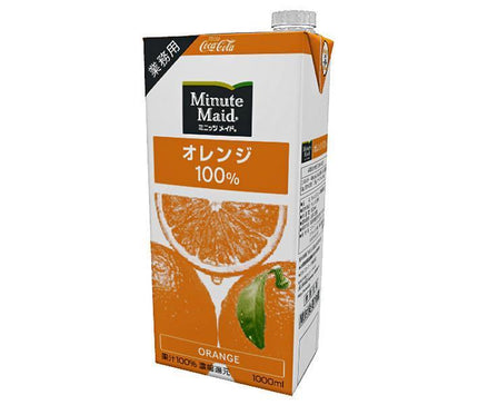 [11/25~ 10% OFF all products!!] Coca-Cola Minute Maid Orange 100% 1L paper carton x 6