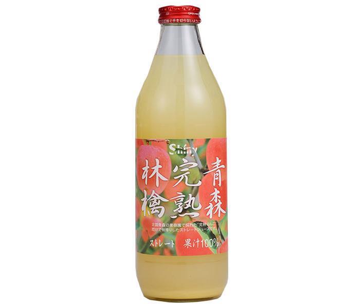 Aomori Prefecture Apple Juice Shiny Aomori Ripe Apple 1L bottle x 6 bottles [Shipped in Japan]