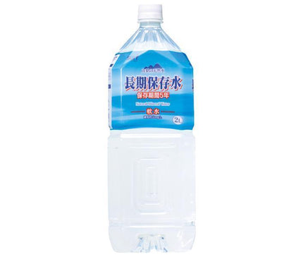 Surf Beverage Long-term storage water, 5-year shelf life, 2L plastic bottle x 6 bottles 