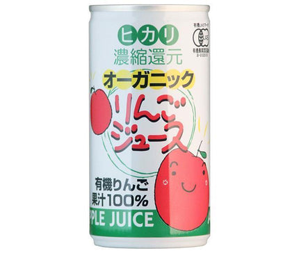 Hikari Foods Organic Apple Juice 190g can x 30 bottles [shipped in Japan]