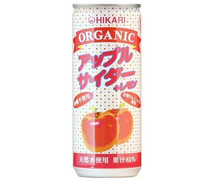 Hikari Foods Organic Apple Cider + Lemon 250ml cans x 30 bottles [shipped in Japan]