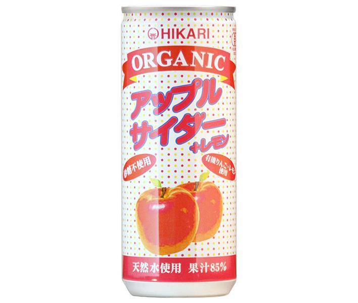 Hikari Foods Organic Apple Cider + Lemon 250ml cans x 30 bottles [shipped in Japan]