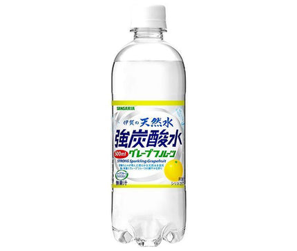 サンガリア 伊賀の天然水 強炭酸水 グレープフルーツ 500mlペットボトル×24本入