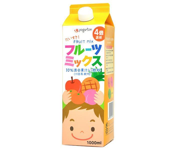 Yogurtn Dairy Fruit Mix 4x Concentration 1000ml Paper Pack x 8 pieces [Shipped in Japan]