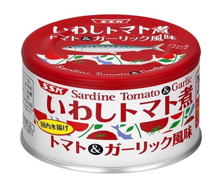 SSK Sardines Boiled in Tomato Tomato & Garlic Flavor 150g can x 24 pieces [Shipped in Japan]