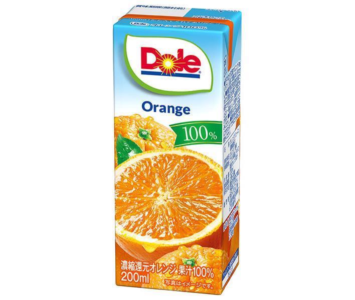 Megmilk Snow Brand Dole 100% Orange 200ml paper pack x 18 pieces [Shipped in Japan]