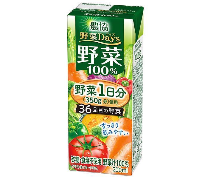 Megmilk Snow Brand Agricultural Cooperative Vegetable Days 100% Vegetables 200ml paper pack x 24 bottles [shipped in Japan]