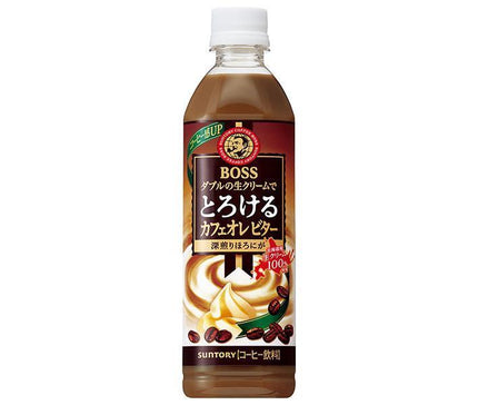 Suntory BOSS melting cafe au lait bitter 500ml plastic bottle x 24 pieces [shipped in Japan]