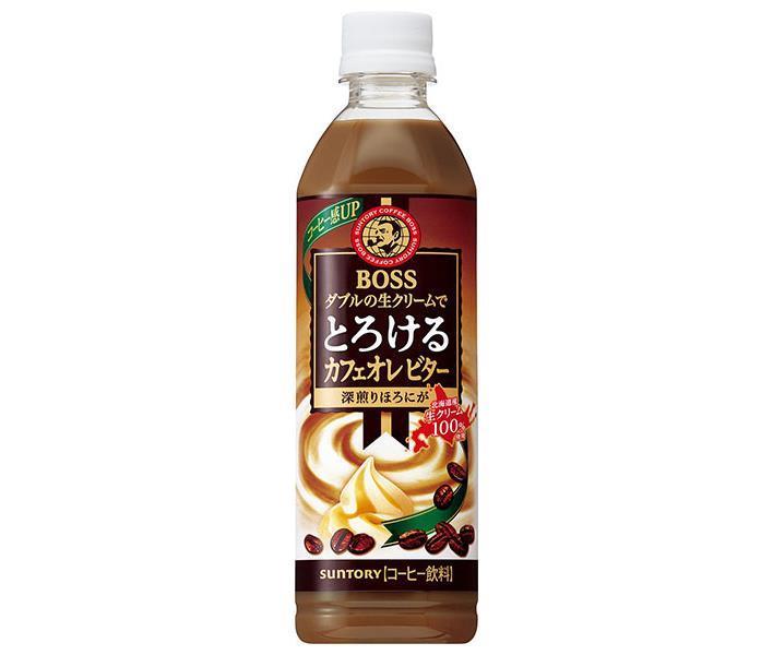 Suntory BOSS melting cafe au lait bitter 500ml plastic bottle x 24 pieces [shipped in Japan]