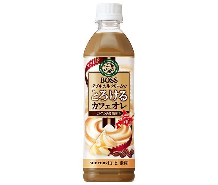 Suntory BOSS melting cafe au lait 500ml plastic bottle x 24 pieces [shipped in Japan]