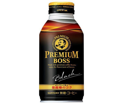 Suntory Premium Boss Black 390g bottle can x 24 pieces [shipped in Japan]