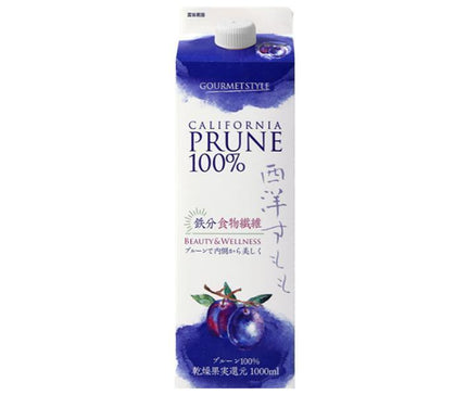 Yuyama California Prune 100% 1000ml paper pack x 6 bottles [shipped in Japan]
