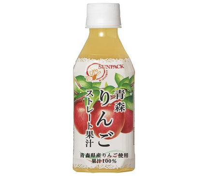 Sunpack Aomori Apple Straight Juice 280ml plastic bottles x 24 pieces [shipped in Japan]