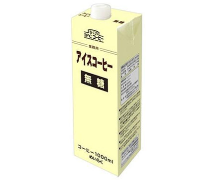 Sujata Commercial Iced Coffee Unsweetened 1000ml Paper Pack x 6 pieces [Shipped in Japan]